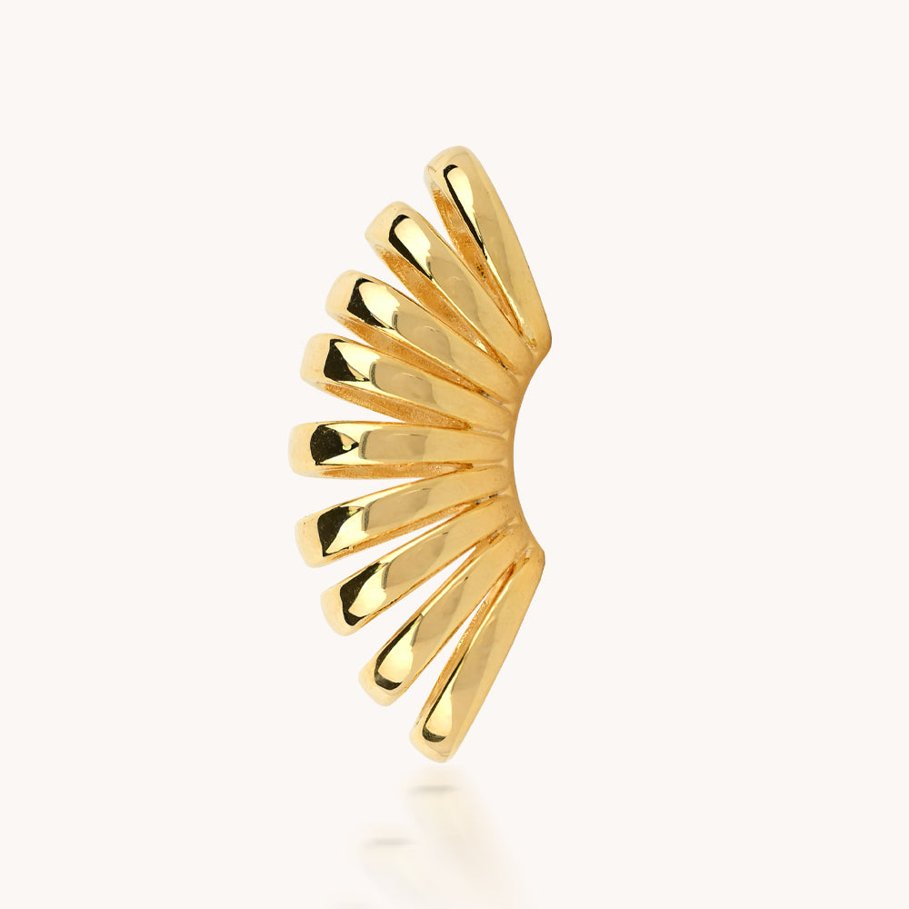 EARCUFF GOLDEN ACCORDION - 7712