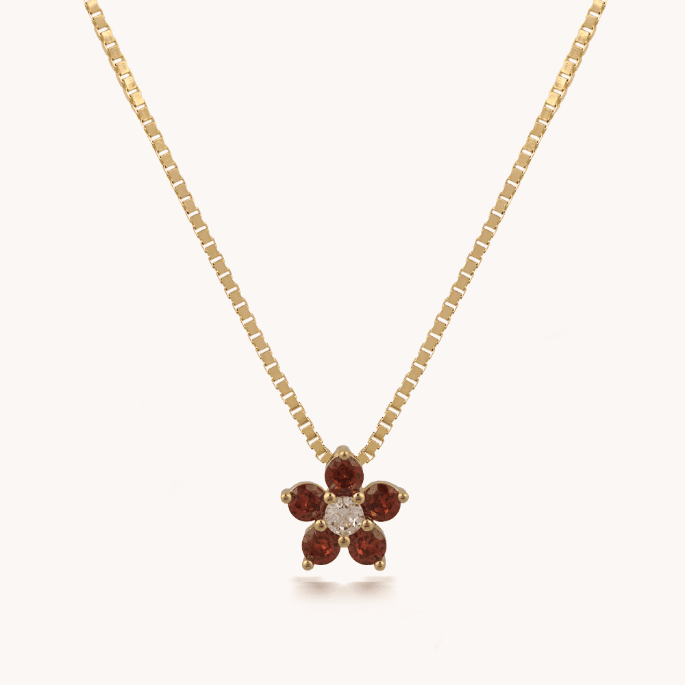 COLLAR ROSABELLA GARNET