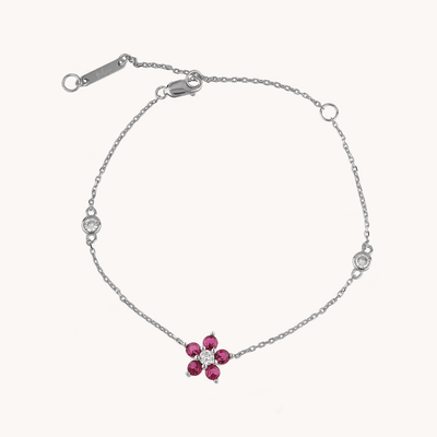 PULSERA FLOR ENCANTADA SILVER