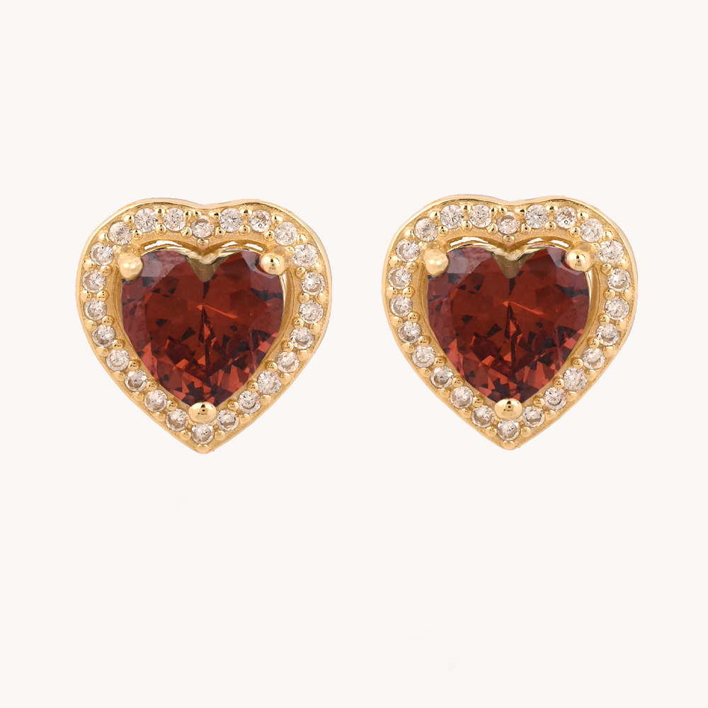 ARETES AMOR A PRIMERA VISTA GARNET