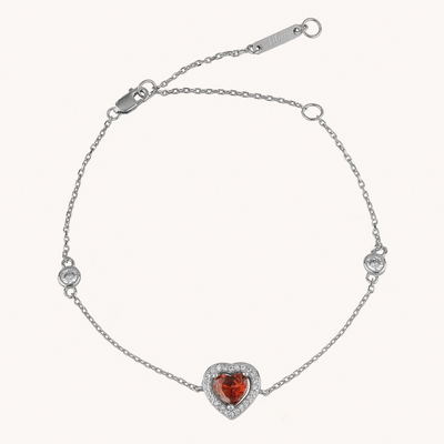 PULSERA LOVE VIBES GARNET