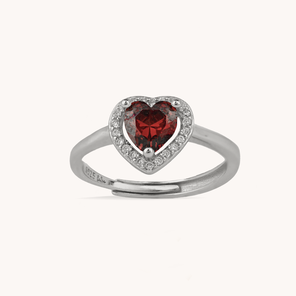 ANILLO AMOR ETERNO GARNET