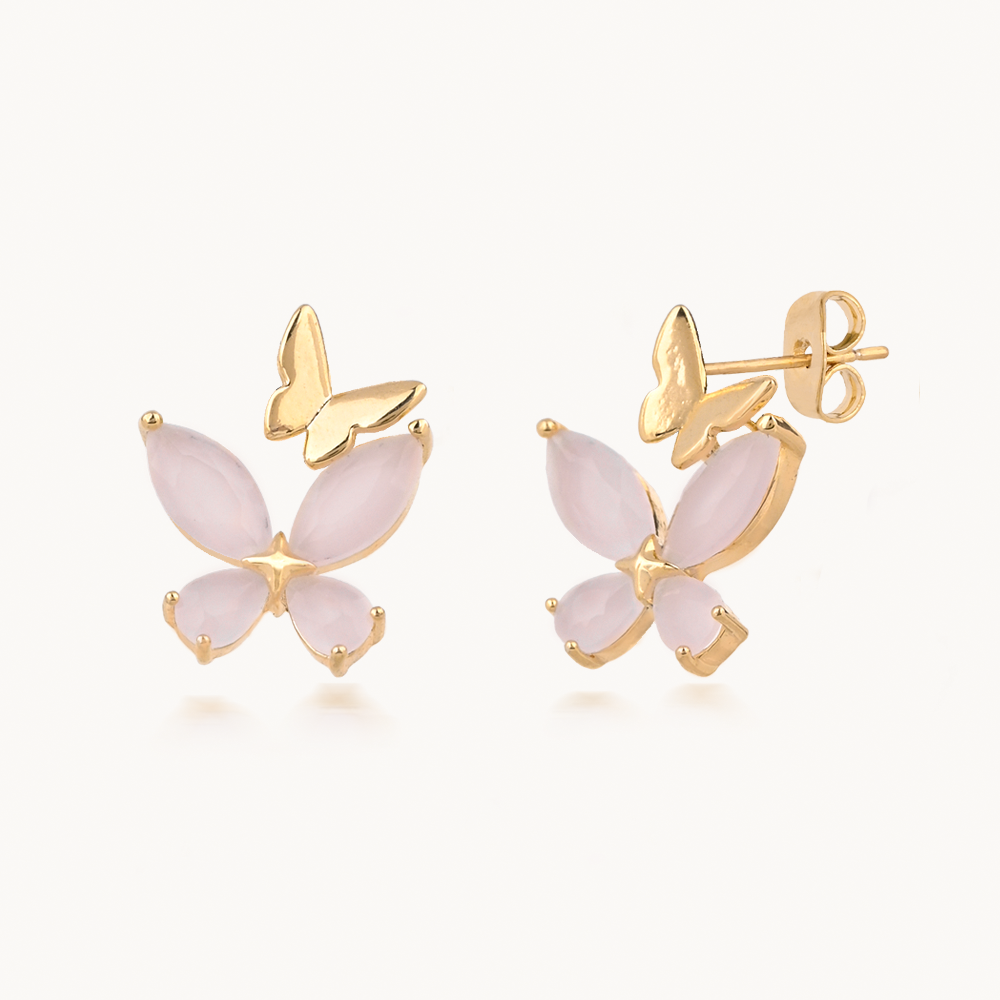 ARETES PINK WINGS - 9432