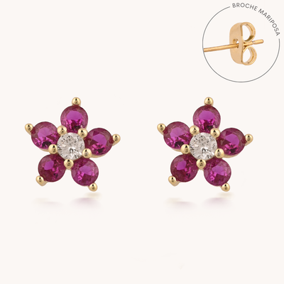 ARETES BLOOMING ROSE