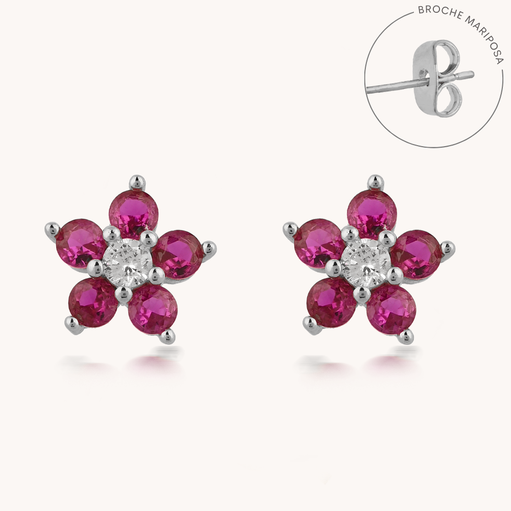 ARETES BLOOMING ROSE