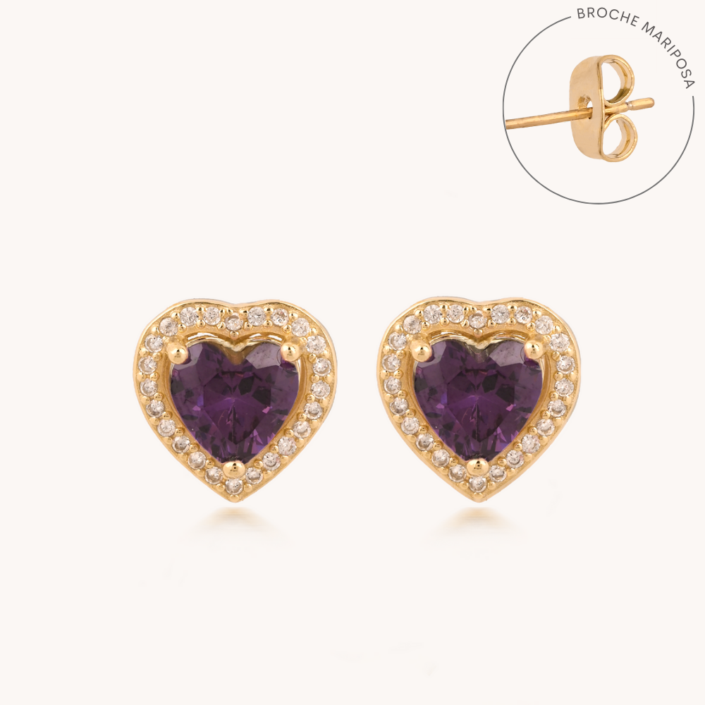 ARETES AMOR A PRIMERA VISTA VIOLET