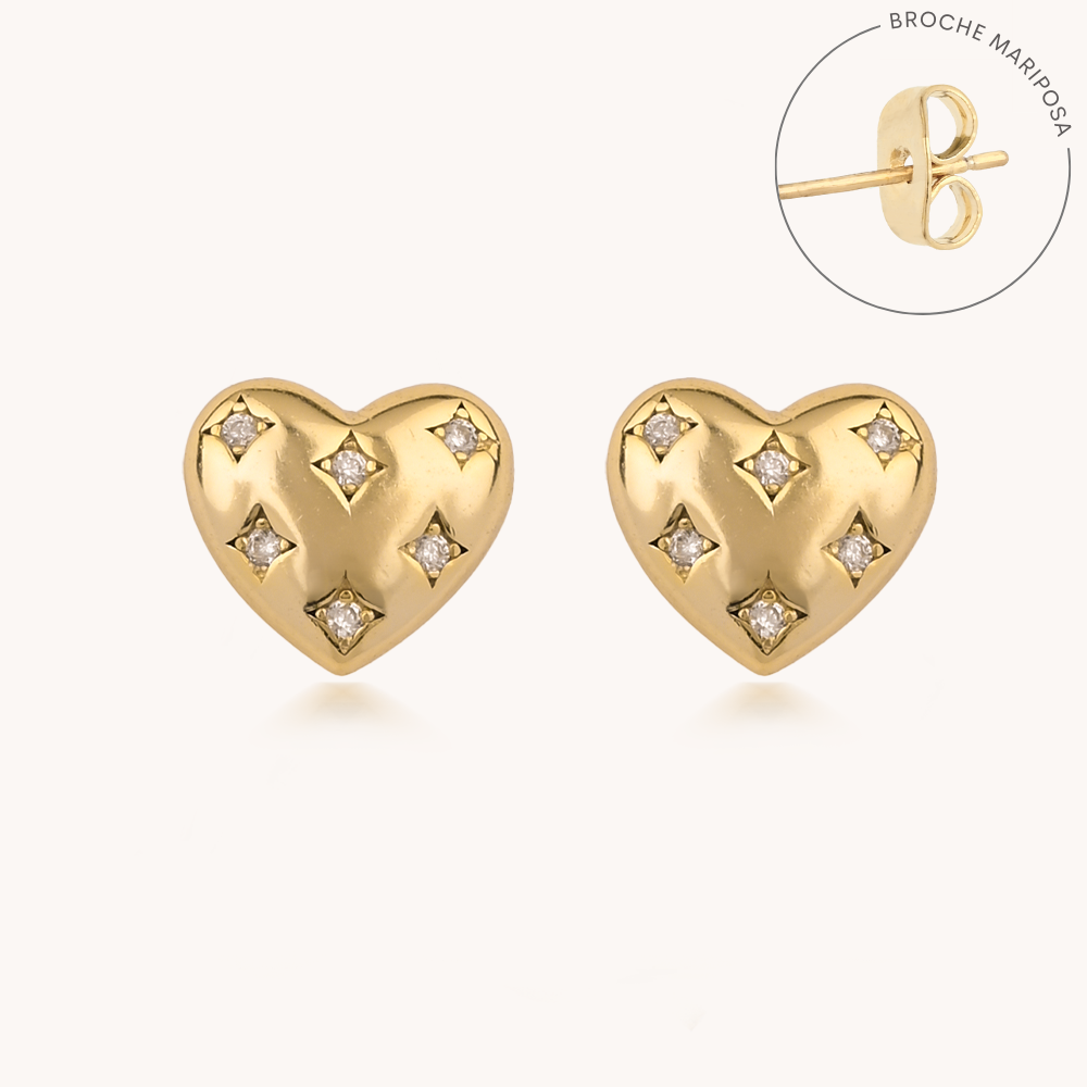 ARETES DESTELLOS DE ROMANCE - 9086