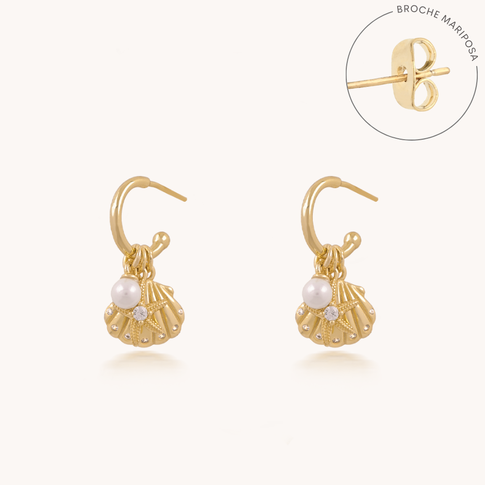 ARETES ENCANTO DE MAR GOLDEN - 8615