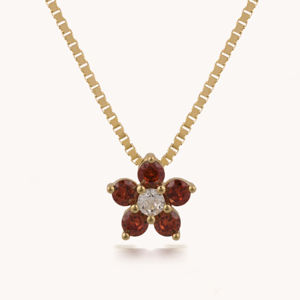 COLLAR ROSABELLA GARNET