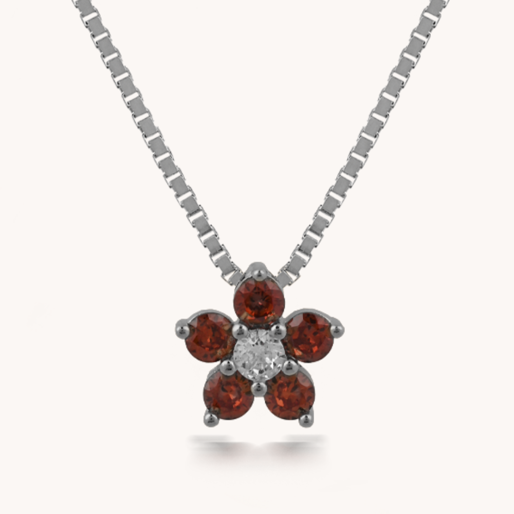 COLLAR ROSABELLA GARNET